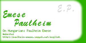 emese paulheim business card